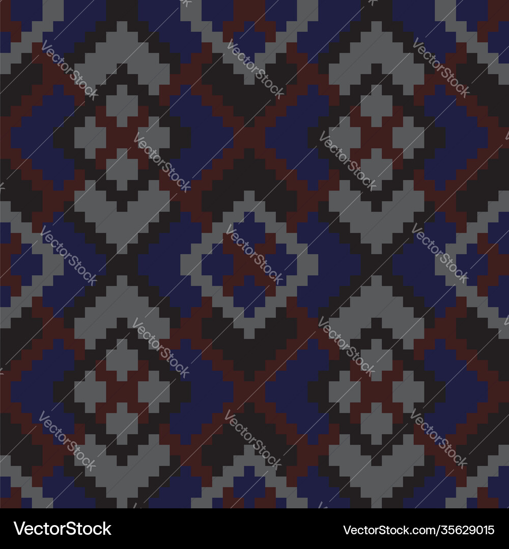 Blue argyle seamless pattern background Royalty Free Vector