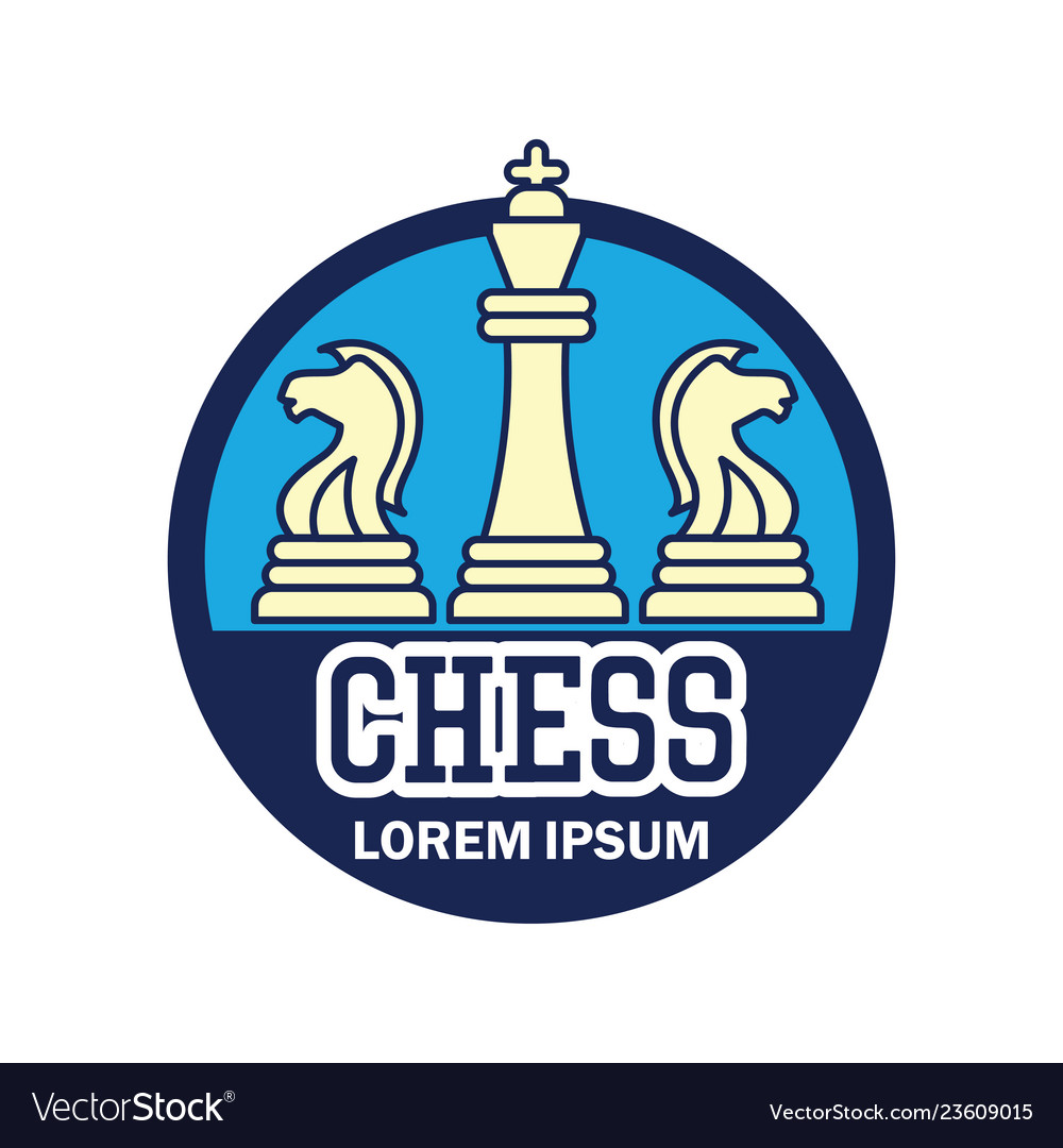 Chess logo with text space for your slogan Vector Image