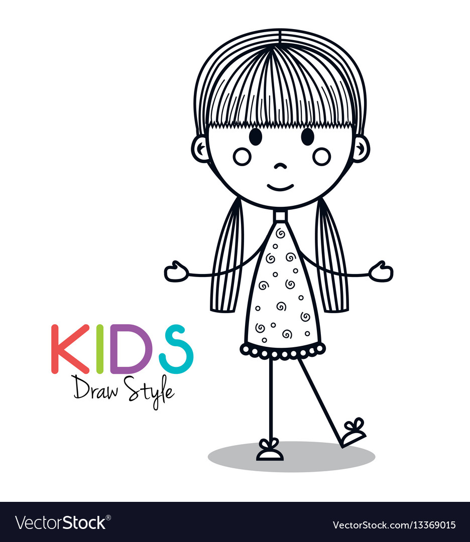 Little Girl Sketch Stock Illustrations  28618 Little Girl Sketch Stock  Illustrations Vectors  Clipart  Dreamstime