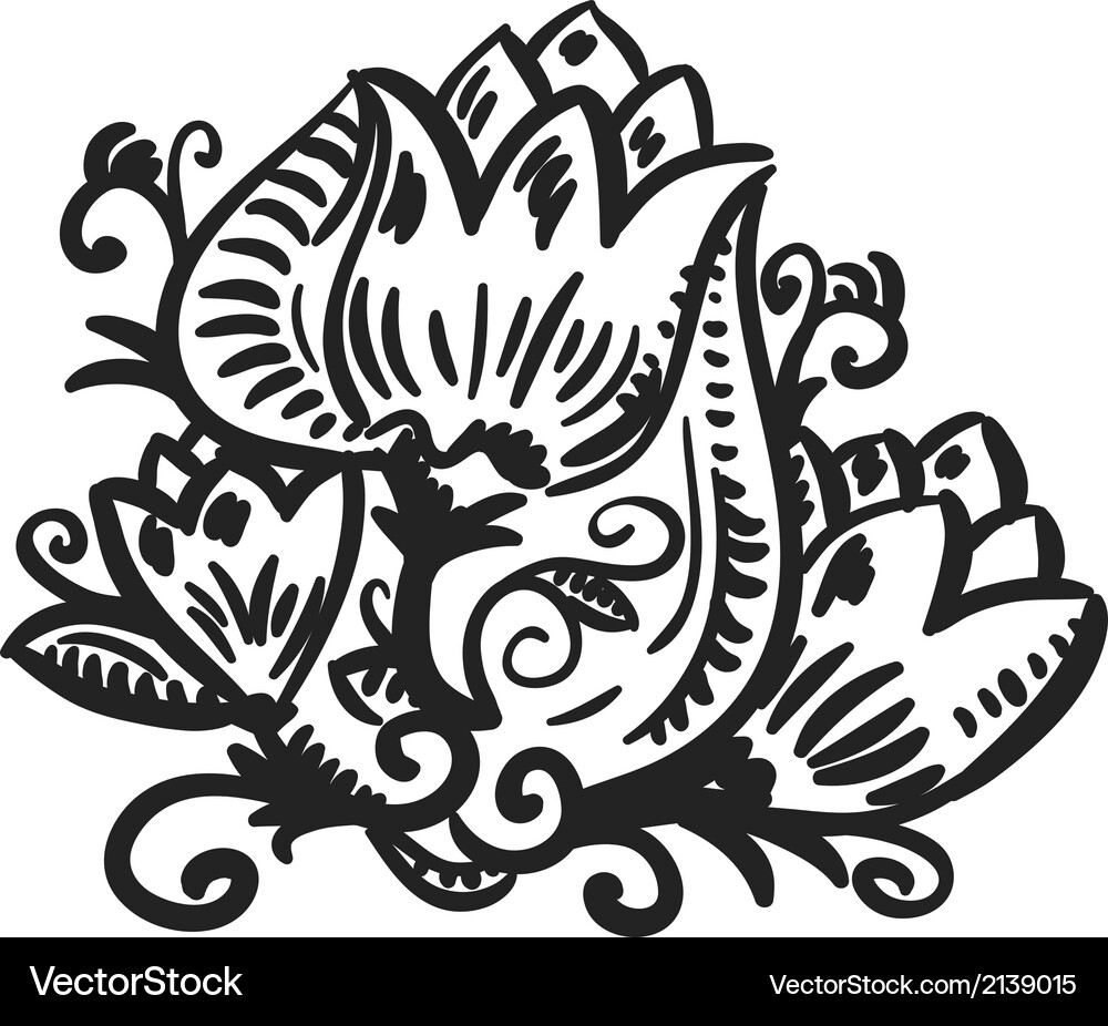 Design element floral Royalty Free Vector Image