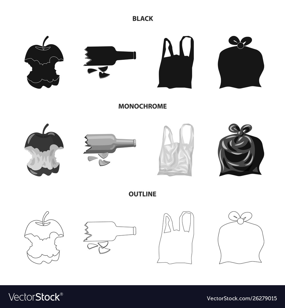 Dump and sort icon set vector image Dump and sort icon set