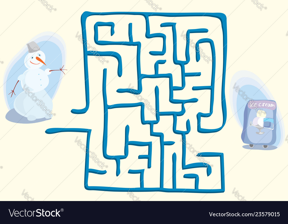 Game help find way out Royalty Free Vector Image
