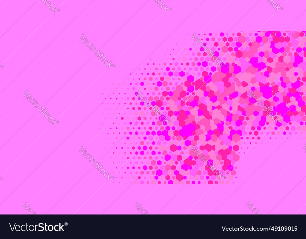 Geometric multi size hexagon with color