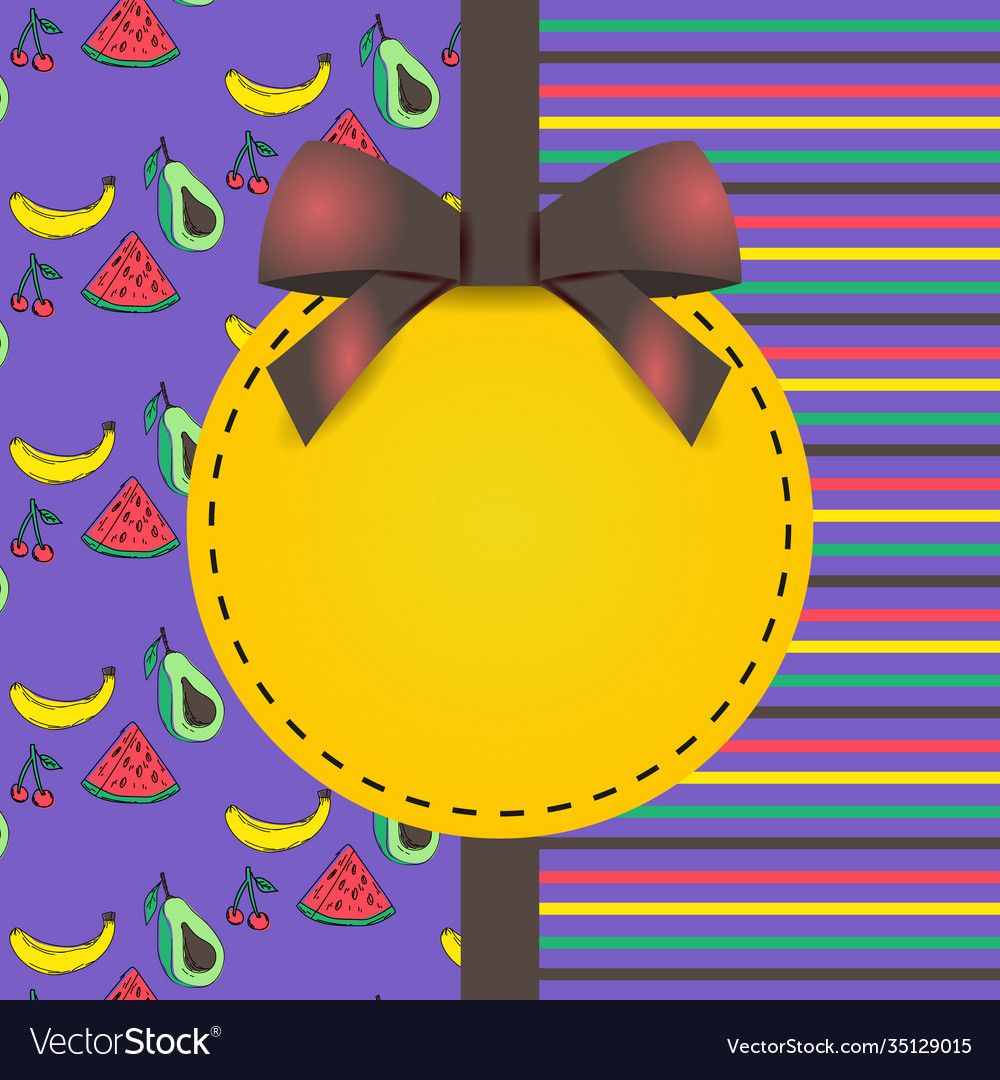 Greeting card template design with pattern line