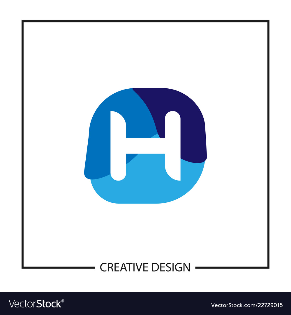 Initial letter h logo template design