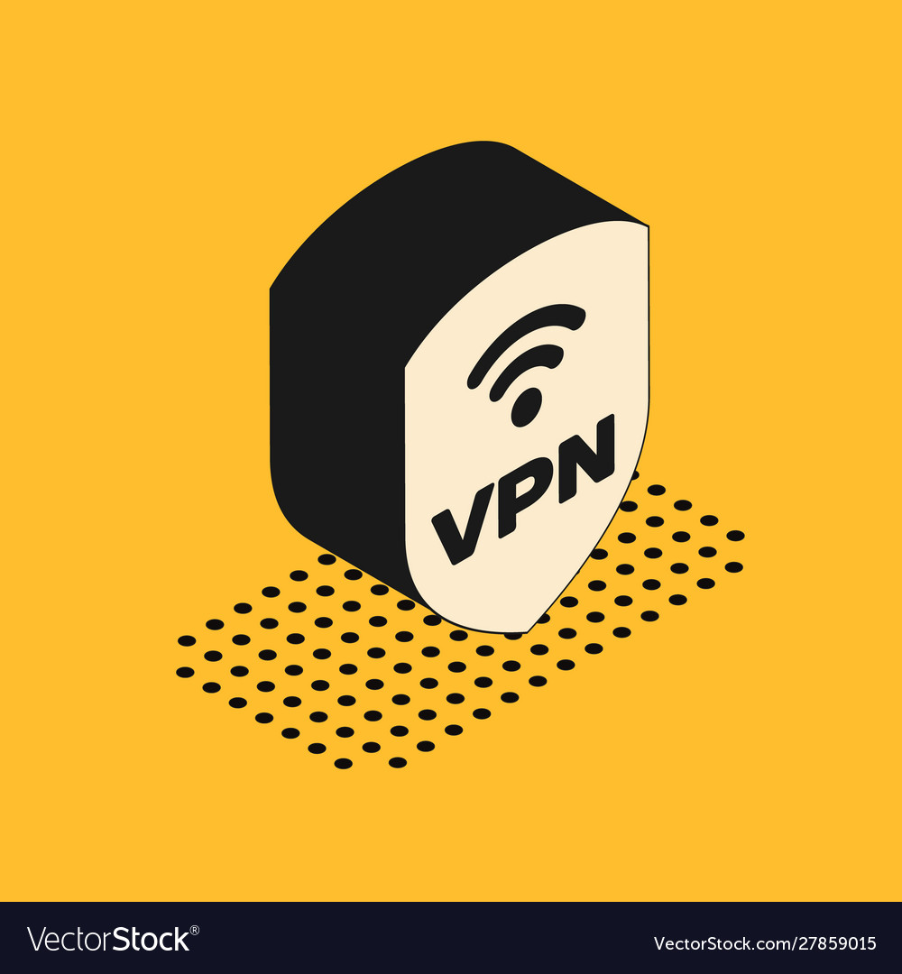 Isometric shield with vpn and wifi wireless