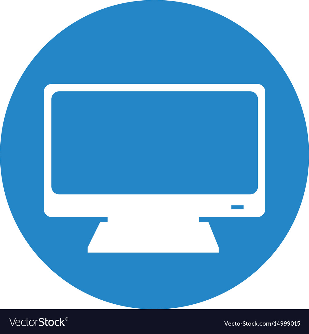 Monitor computer isolated icon