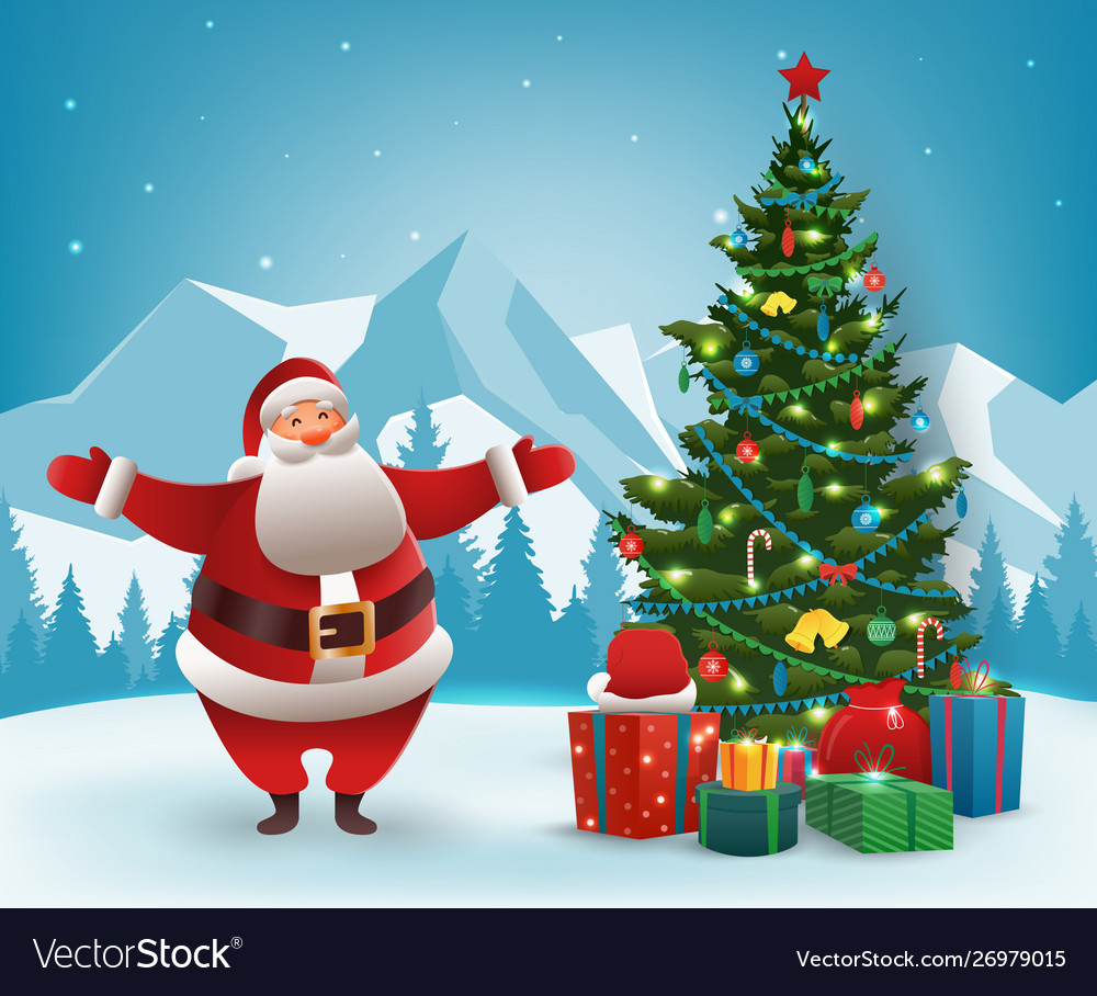 christmas tree merry christmas Vector Image