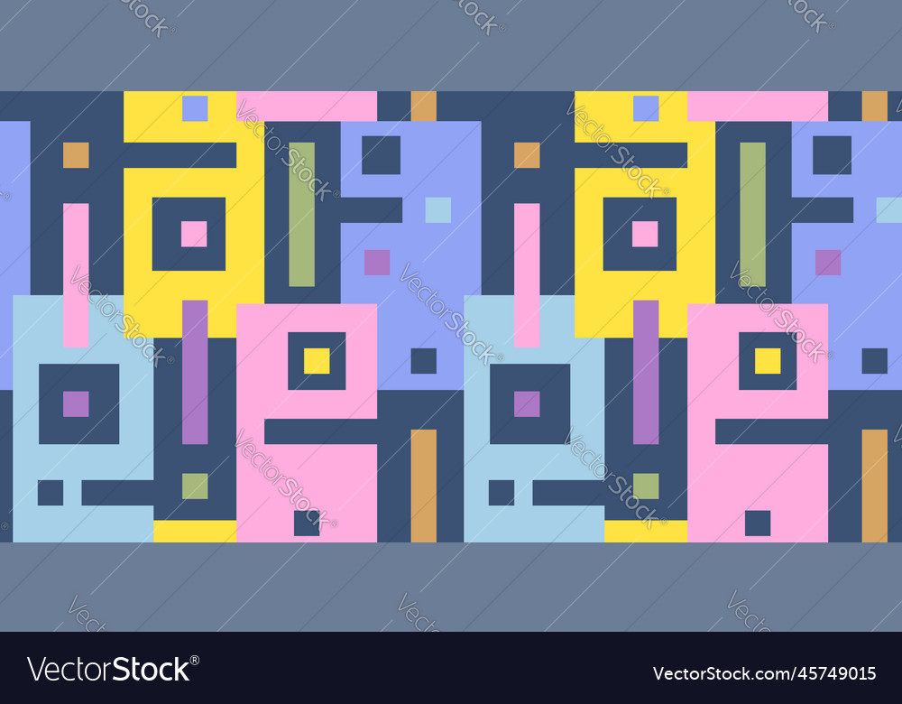 Seamless abstract geometric pattern in retro