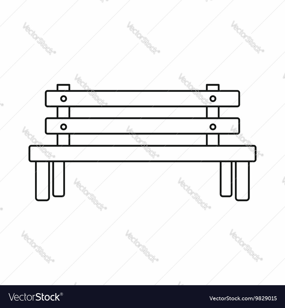 Скамейка рисунок легкий