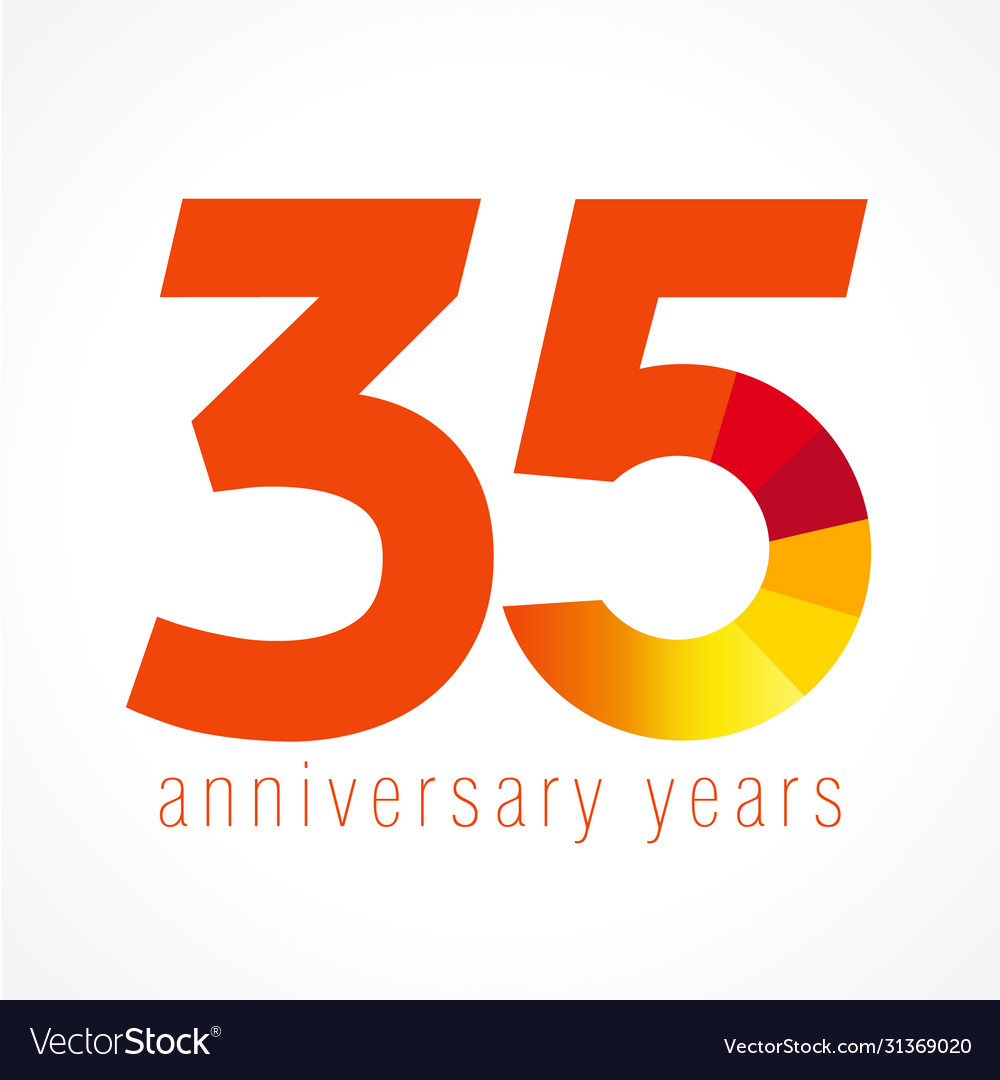 35 anniversary logo Royalty Free Vector Image - VectorStock