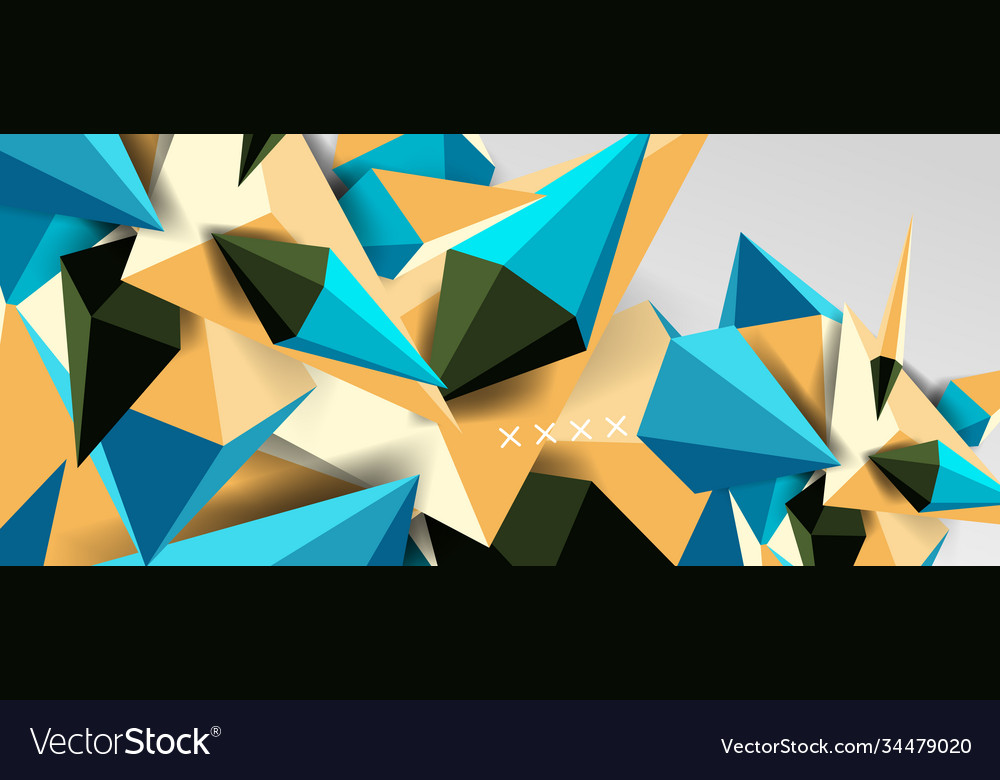 3d low poly abstract shape background