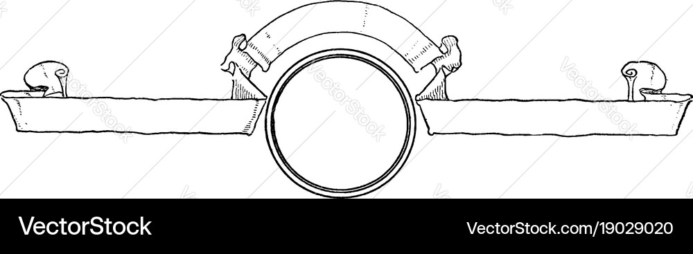 Blank Banner Is Decorated With A Circle Focal Vector Image