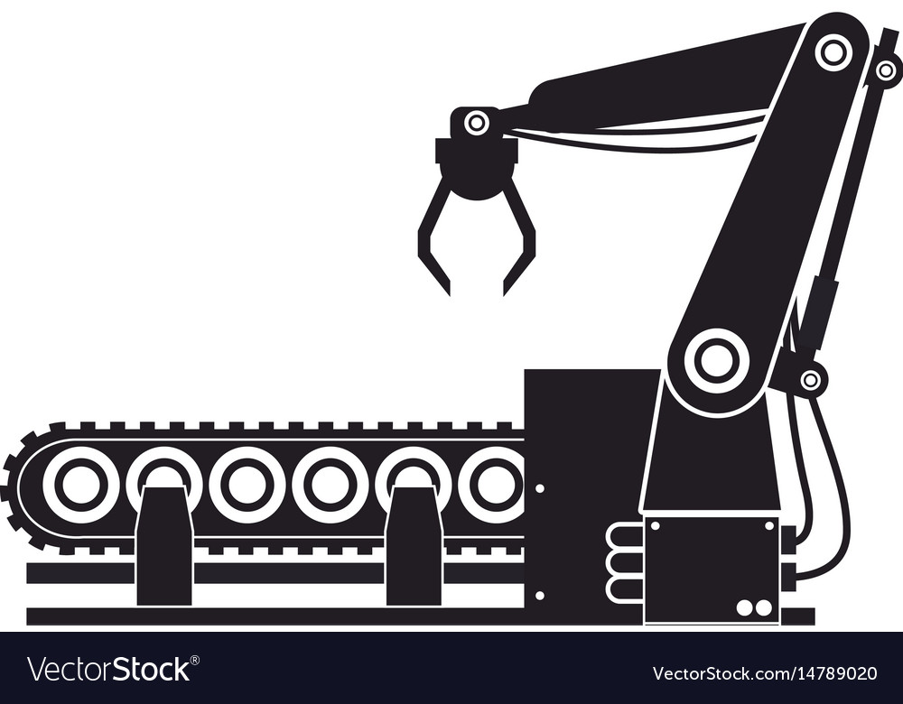 Computer controlled automated manufacturing Vector Image