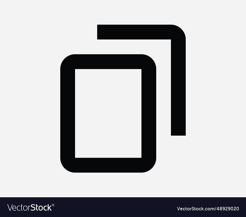 Copy icon document file folder web page paper note vector image Copy icon document file folder web page paper note
