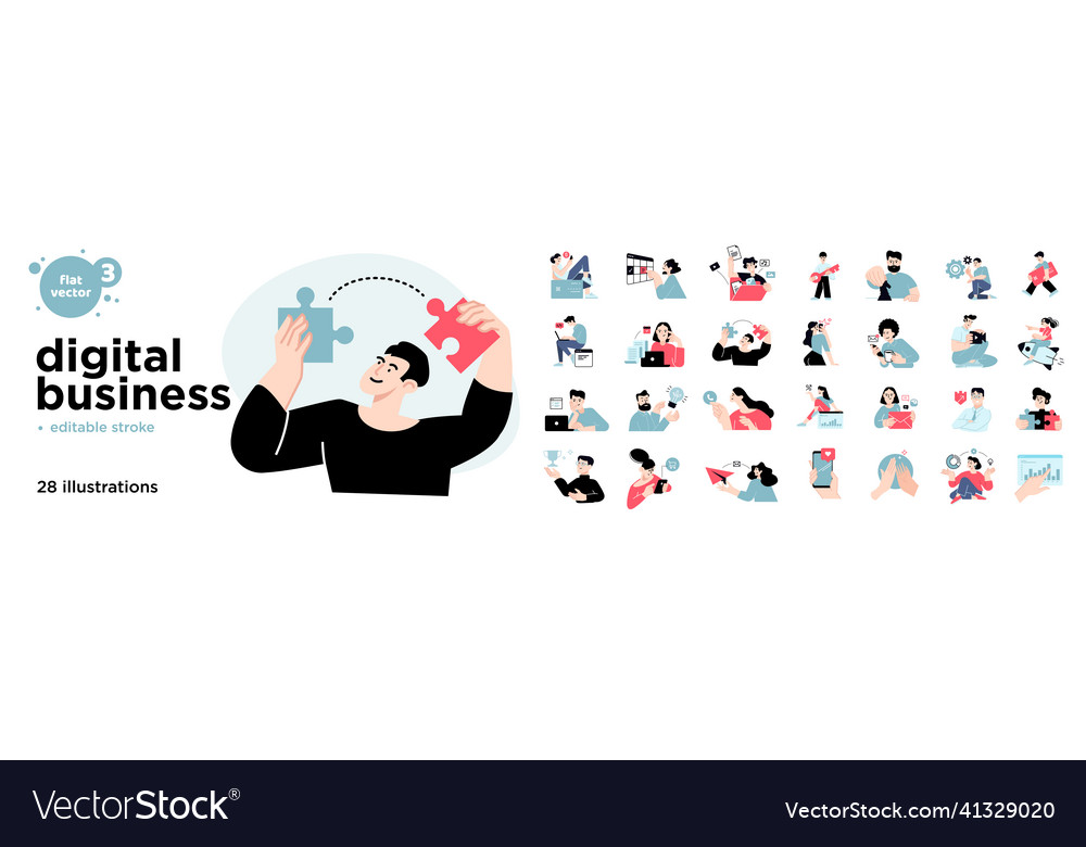 Digital business Royalty Free Vector Image - VectorStock