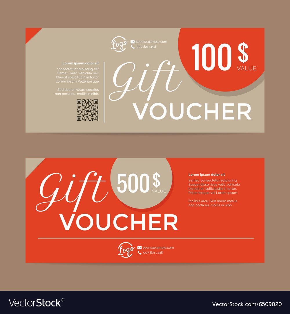 Gift voucher template eps10 format