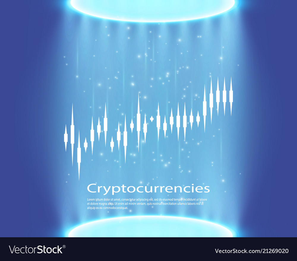 Graph of cryptocurrency graphics and analytics vector image Graph of cryptocurrency graphics and analytics