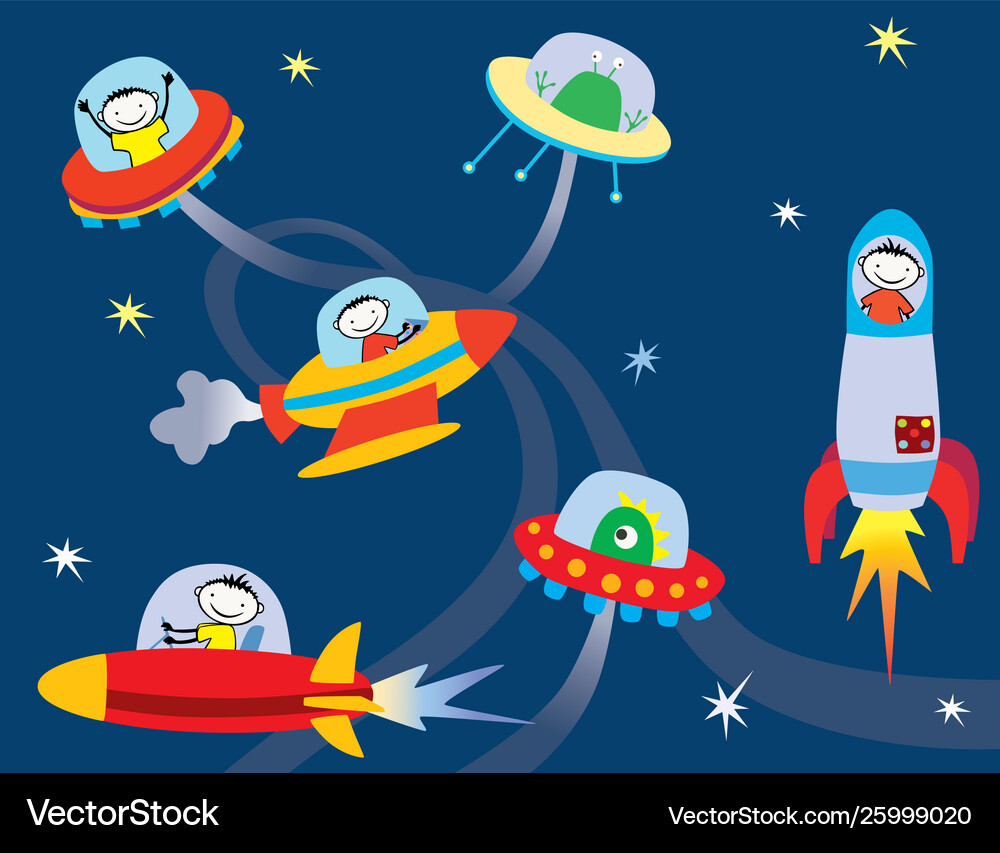 In space Royalty Free Vector Image - VectorStock