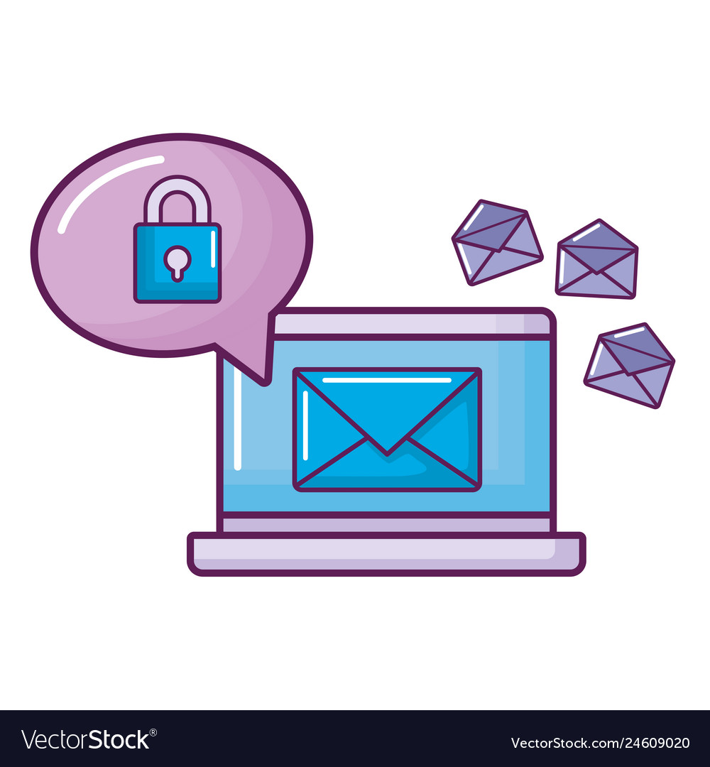 Laptop computer with envelope mail