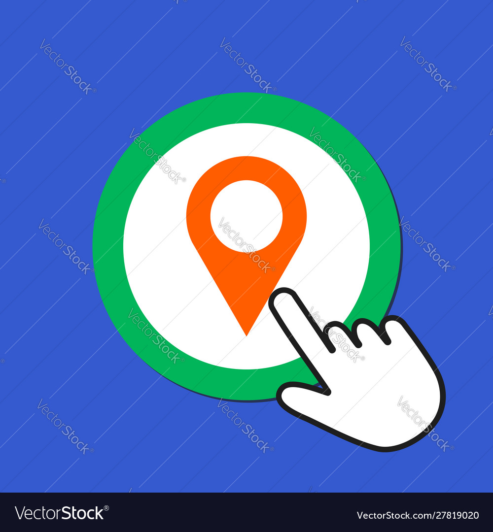 Map pointer icon location destination concept