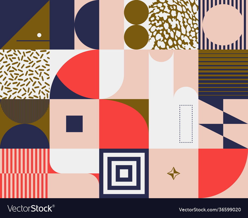New retro pattern artwork design composition