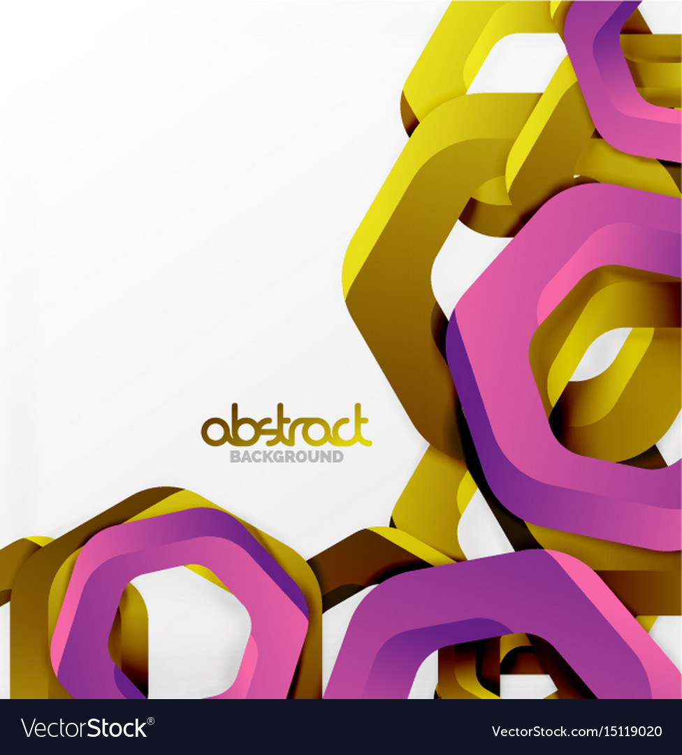 Overlapping hexagons design background