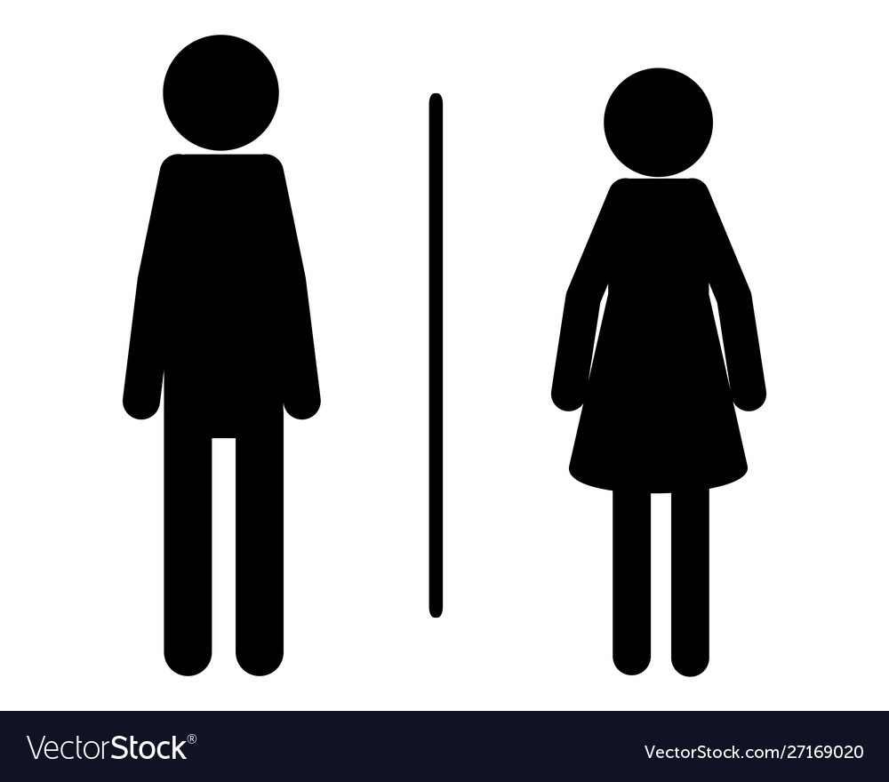 Symbol For Public Toilets On White Royalty Free Vector Image