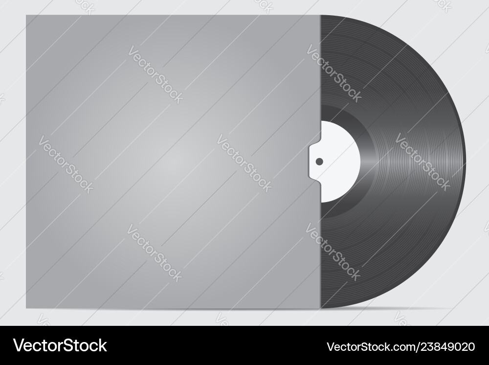 Vinyl record in an envelope to plate Royalty Free Vector