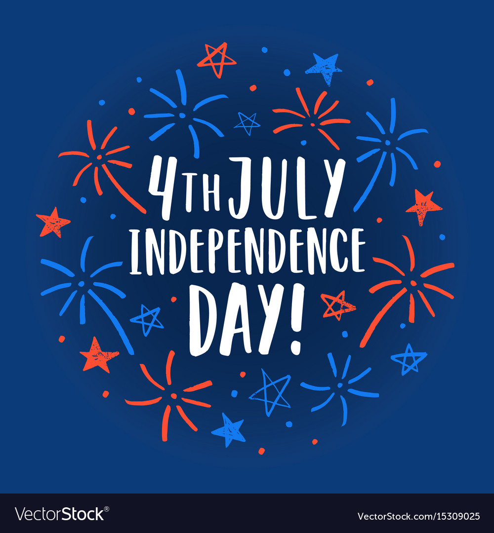 Beautiful 4th of july decorative card