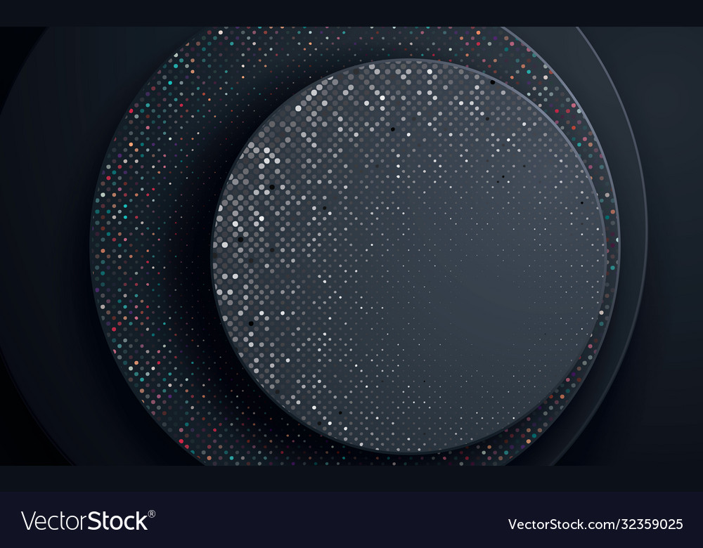 Black circle abstract background with colorful vector image Black circle abstract background with colorful