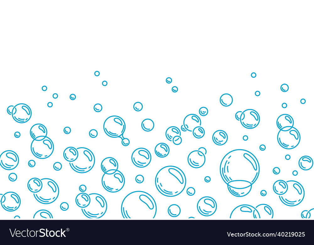 Blue bubbles of carbonated drink medicine oxygen