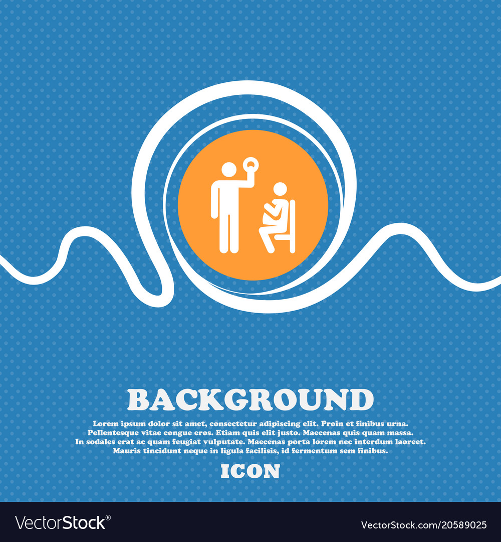 Colorful icons and signs in the form of a button