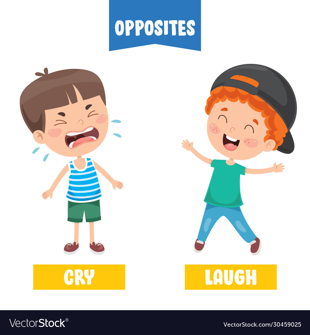 Cry and laught Royalty Free Vector Image - VectorStock