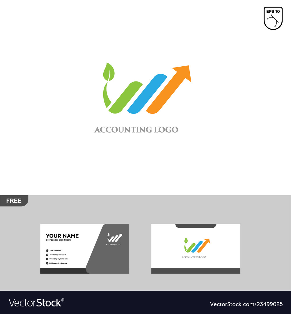 Finanzbuchhaltung des Logos vector image Finanzbuchhaltung des Logos