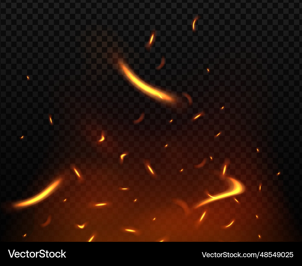 Fire sparks background Royalty Free Vector Image