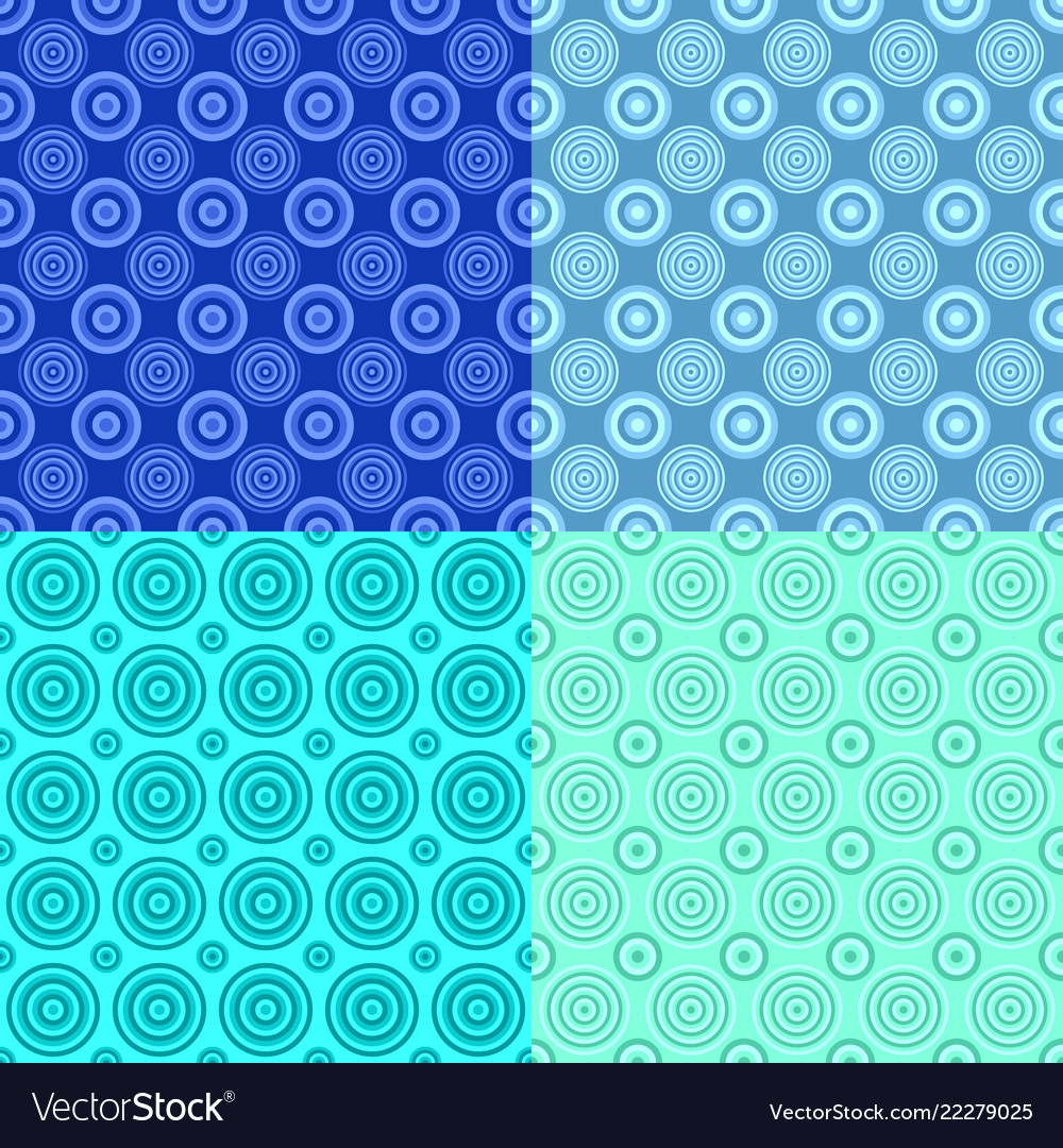 Geometrical repeating pattern set - circle vector image Geometrical repeating pattern set - circle