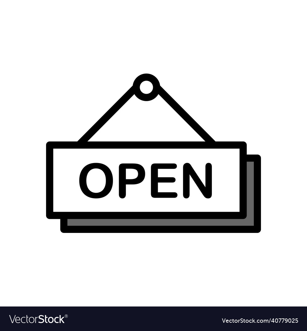 Graphic of open tag icon Vector Image Graphic of open tag icon