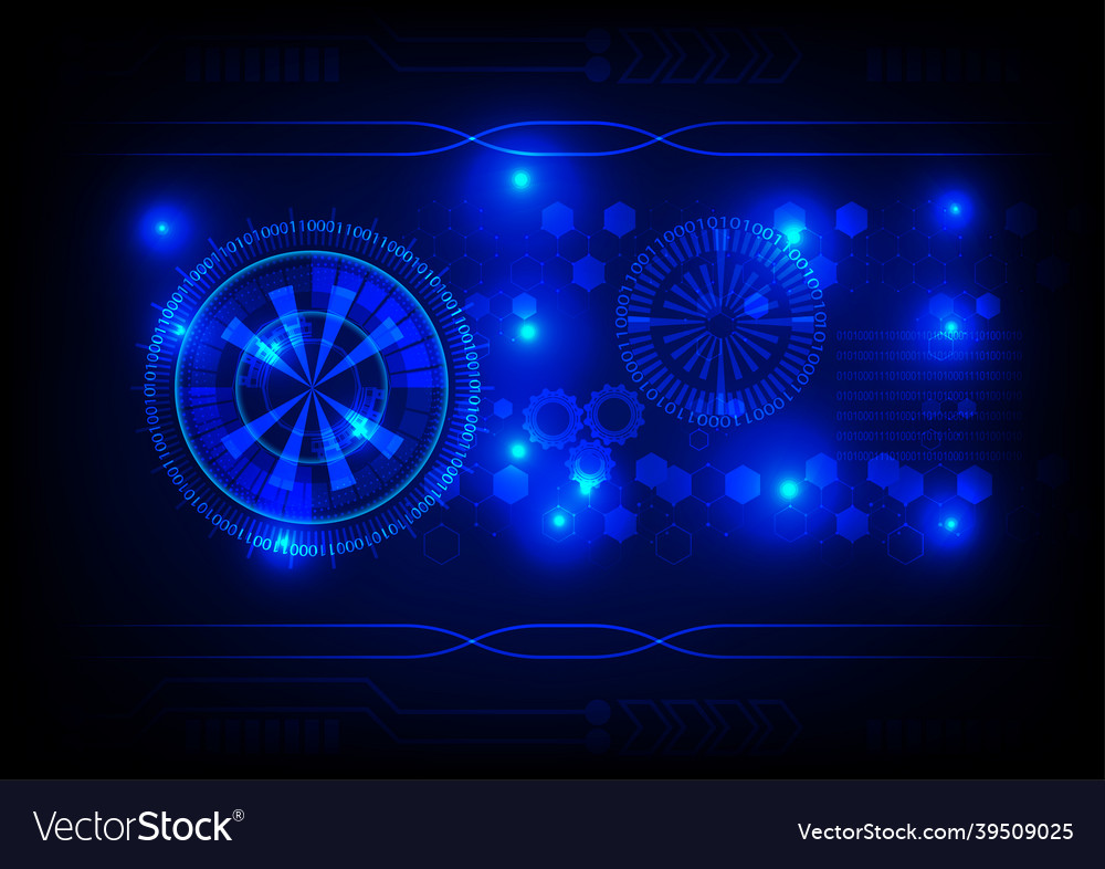 Graphics design circle style cog glow abstract