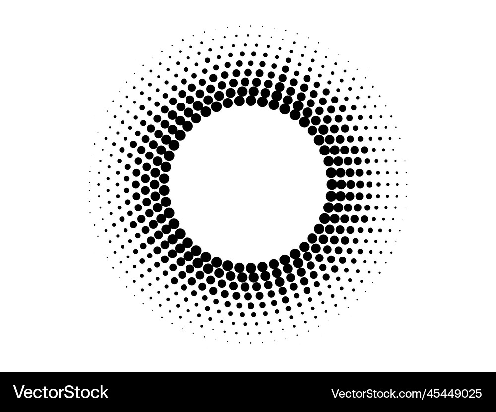 Halftone circles dot gradient Royalty Free Vector Image