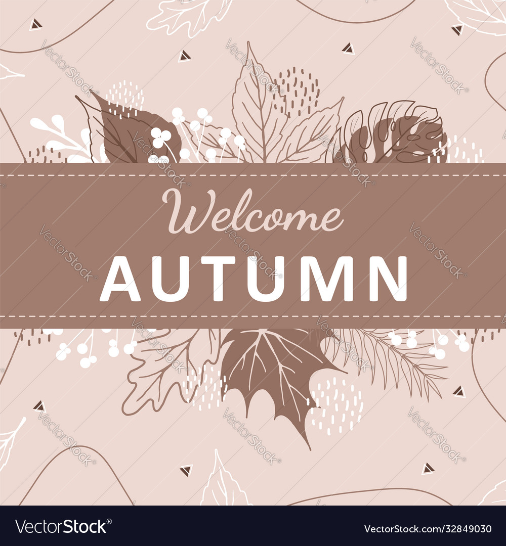 Autumn background with abstract elements Vector Image Autumn background with abstract elements