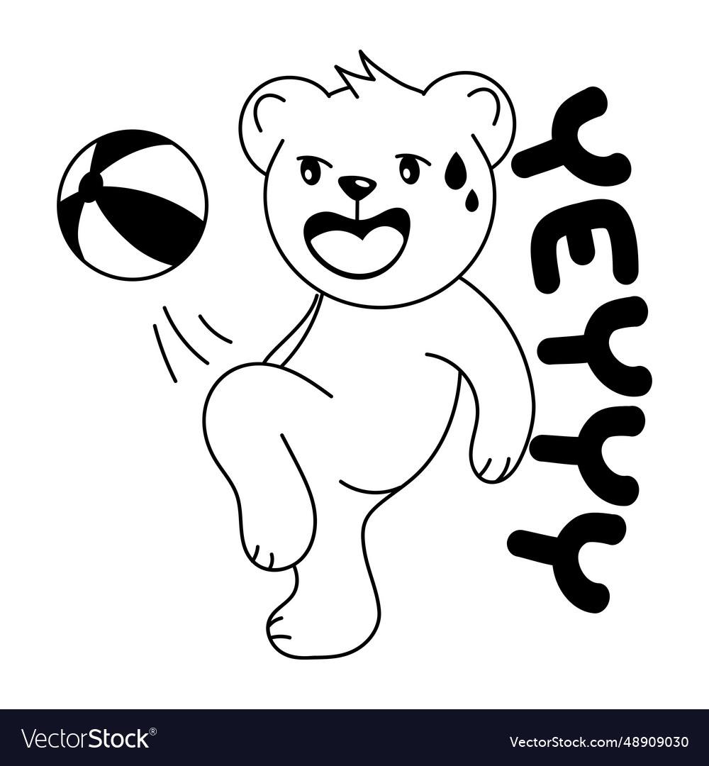 Bear playing Royalty Free Vector Image - VectorStock