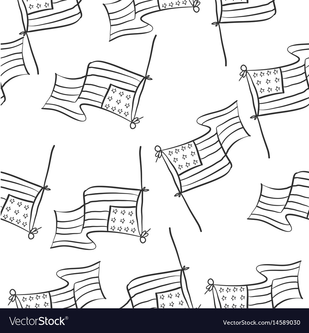 Doodle memorial day celebrate collection Vector Image