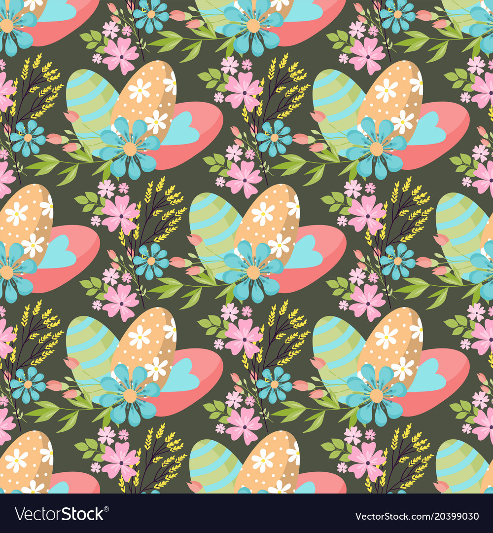 Easter seamless pattern background design