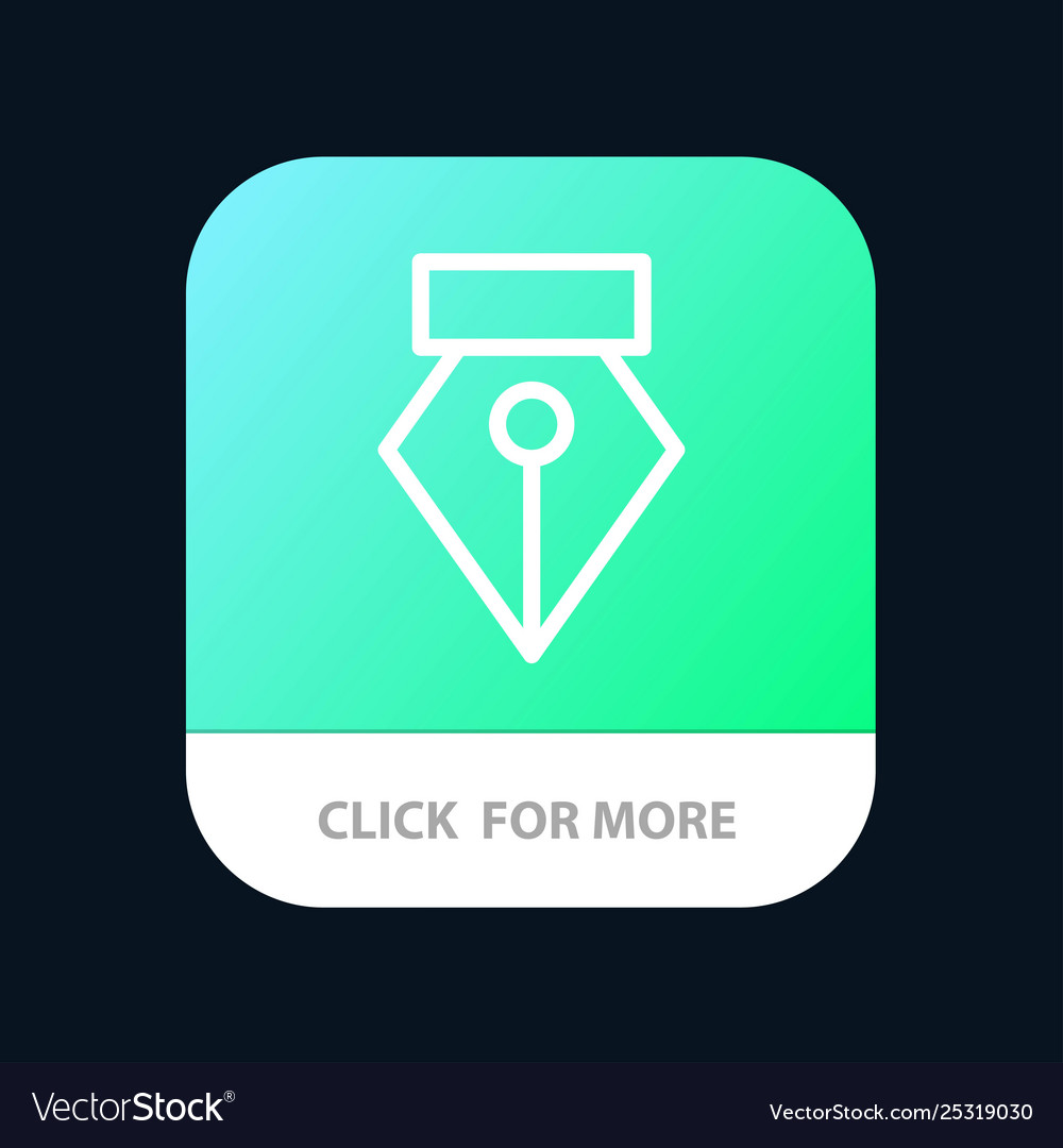 Editor pen photo mobile app button android vector image Editor pen photo mobile app button android