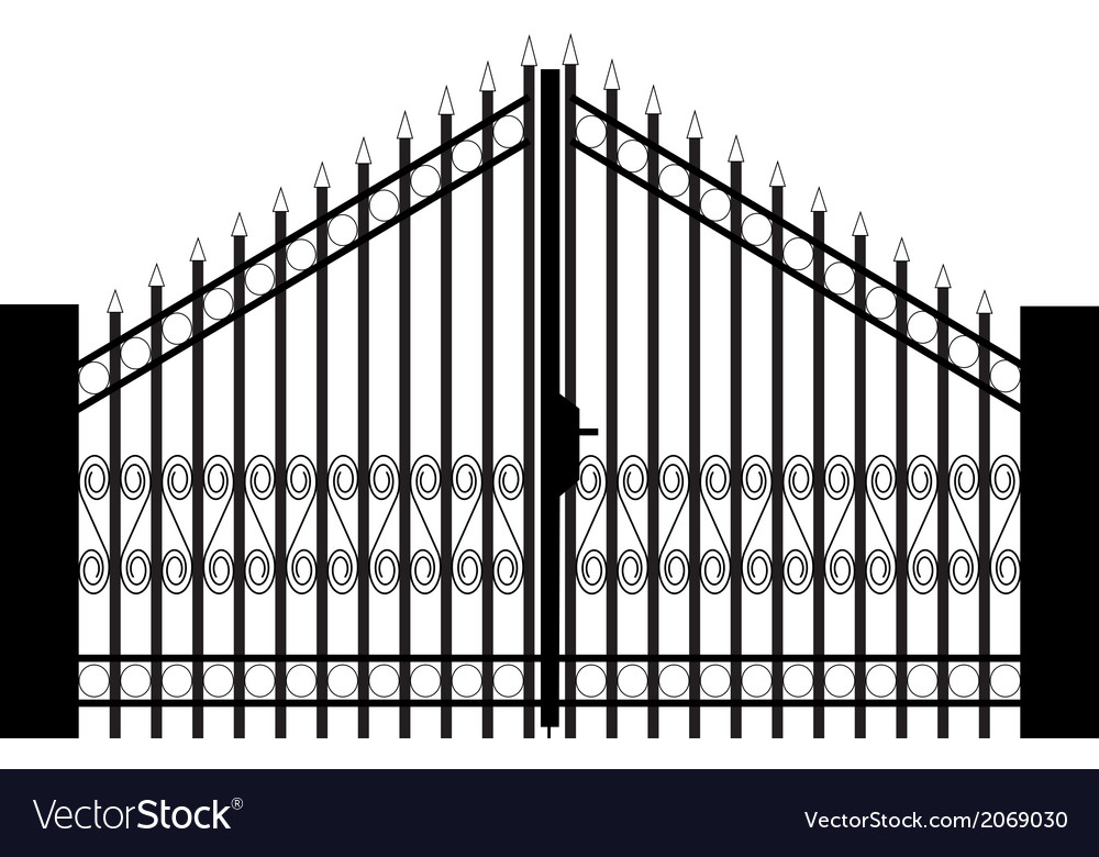 Gate silhouette Royalty Free Vector Image - VectorStock