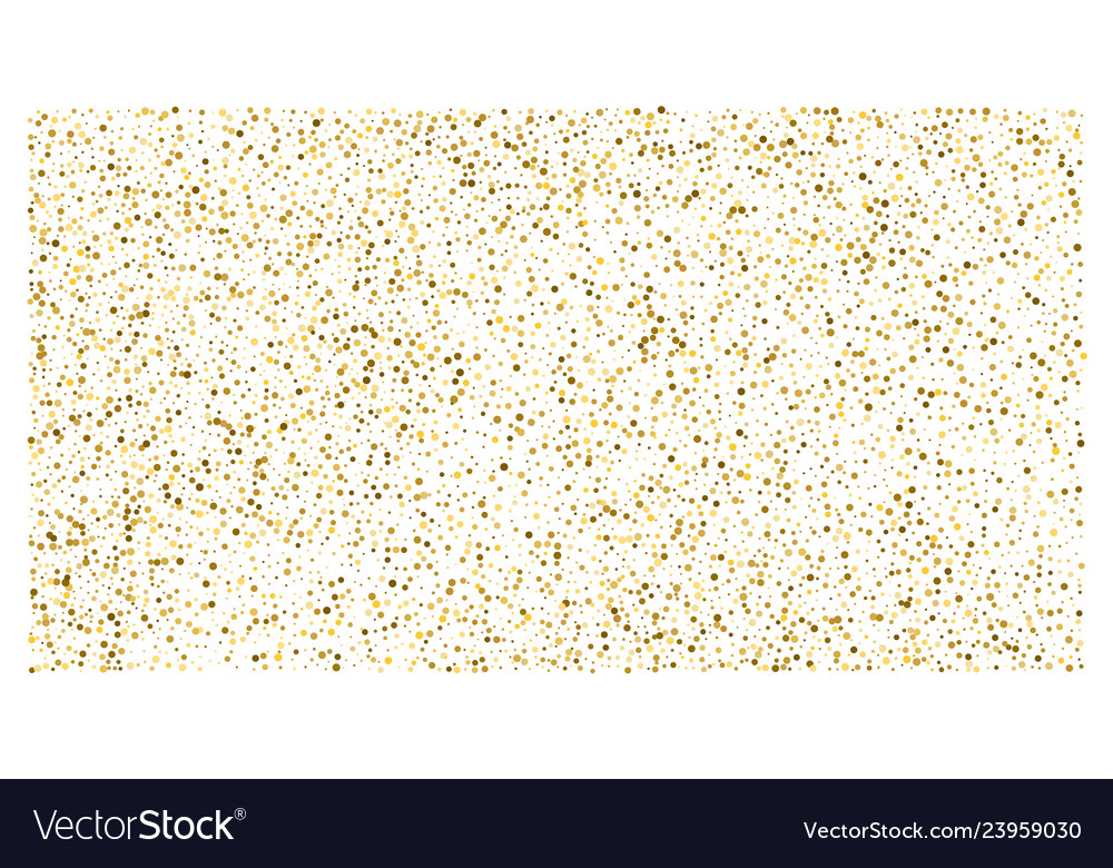 Golden polka dot small confetti on white