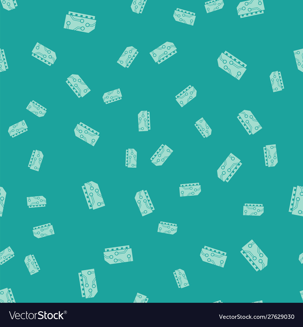 Green ram random access memory icon isolated vector image Green ram random access memory icon isolated
