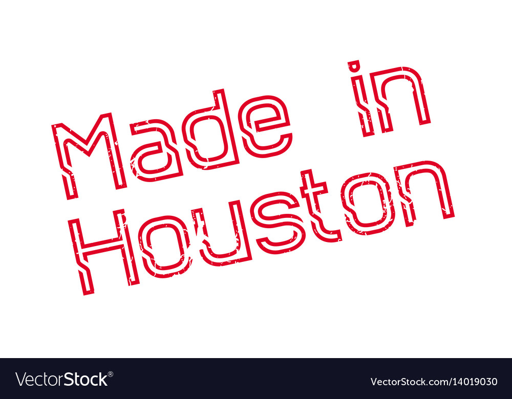 Made in houston rubber stamp Royalty Free Vector Image