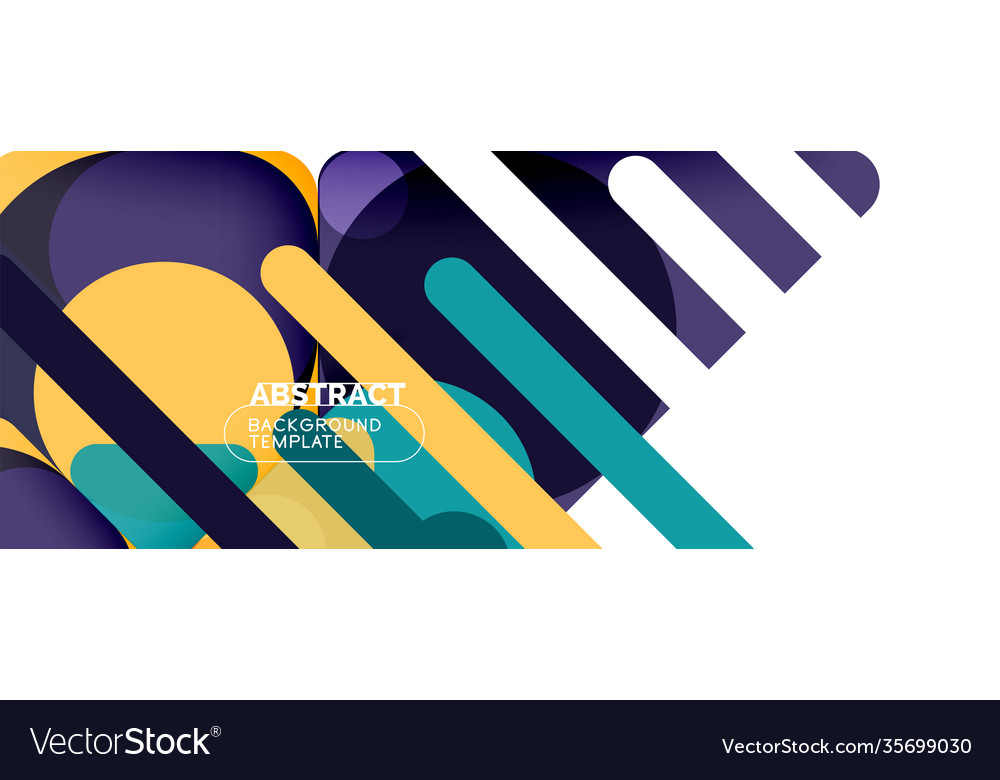 Modern geometric round shapes and dynamic lines